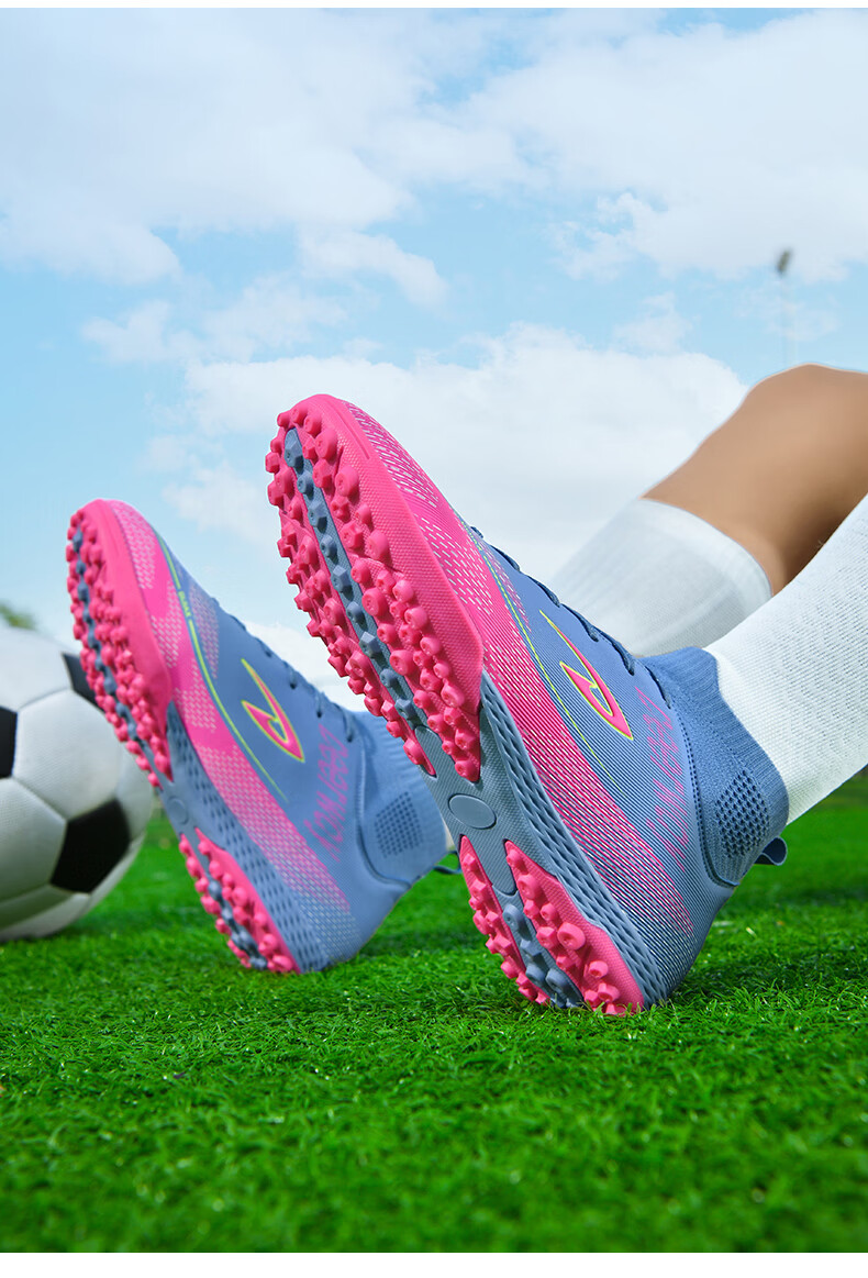 DEERWAY Adult Youth Soccer Shoes TF Turf Studs Non-Slip Durable Match Shoes Obsidian Gold TF Turf Studs Size 37 27