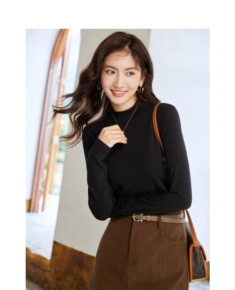 LangSha Women's Thermal Fleece Turtleneck Base Layer Long Sleeve Warm Top Autumn Winter 13