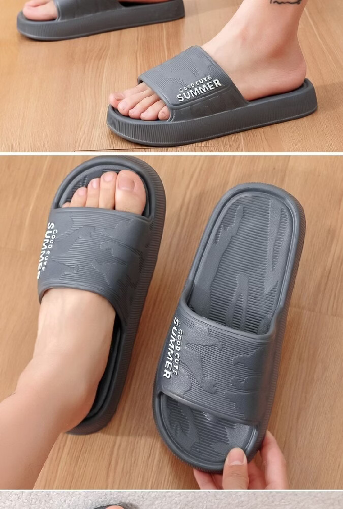 Huamei Comfortable Walking Slippers Unisex Home Shower Non-Slip Bathroom Indoor Outdoor Couple Sandals HM633 Yellow Size 36-37 23
