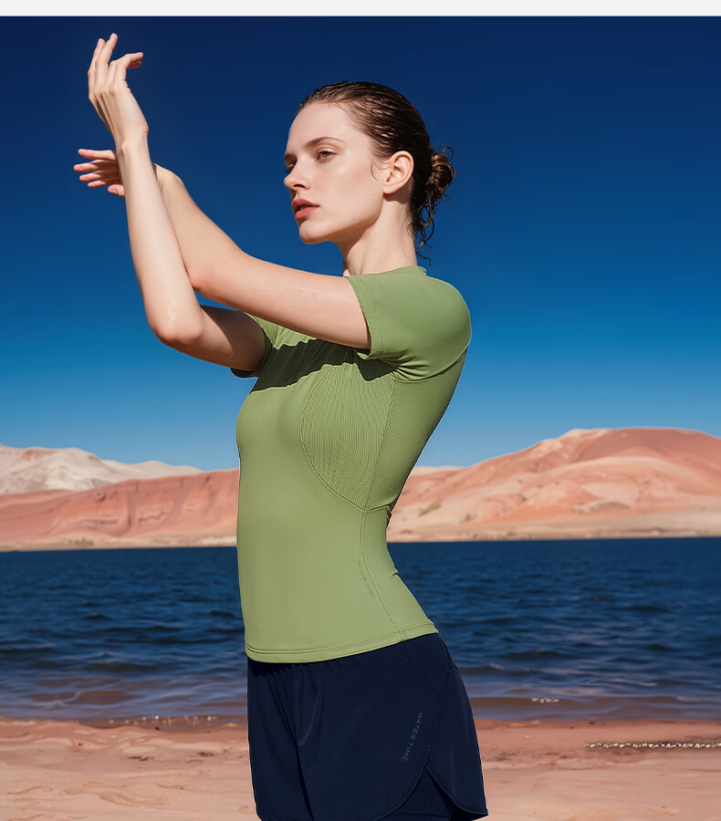 WATERTIME Women's Conservative Swim Top Quick-Dry Long Sleeve Rash Guard Sunscreen Jellyfish Shirt Jia Zhu Color XL 7