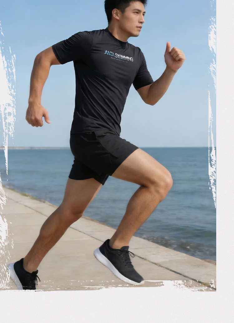ANTA Men's Loose Quick-Dry Swim Trunks Anti-Embarrassment New Adult Beach Shorts Swimming Hot Spring Gear Set M 4