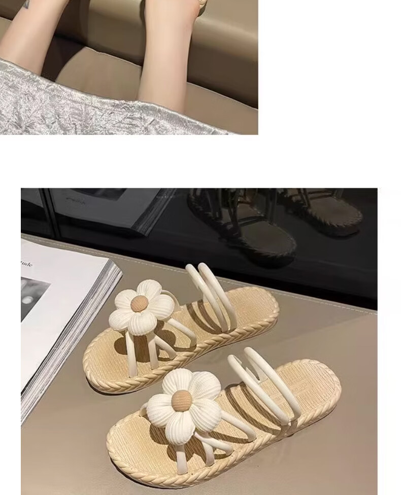 FOOTOPPO Women's Roman Sandals Flat Outdoor Slippers Beach Summer Non-Slip Soft Sole Sandals 14