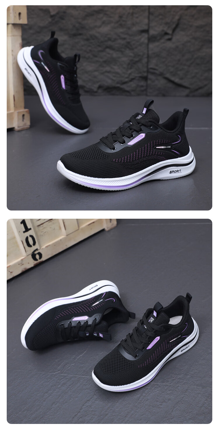 BURUIJING Women's Breathable Mom Sports Casual Shoes Non-slip Old Beijing Cloth Shoes 61129 Pink Size 40 15