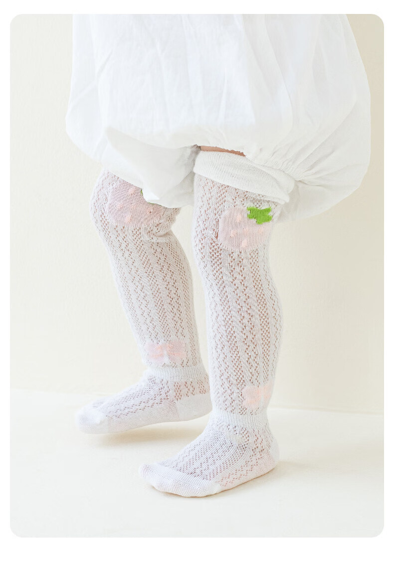 Growth Baby Long Tube Socks Summer Thin Mesh Breathable Girls Baby Summer Anti-Mosquito Over-the-Knee Loose Top Non-Tight Leg Long Socks 5