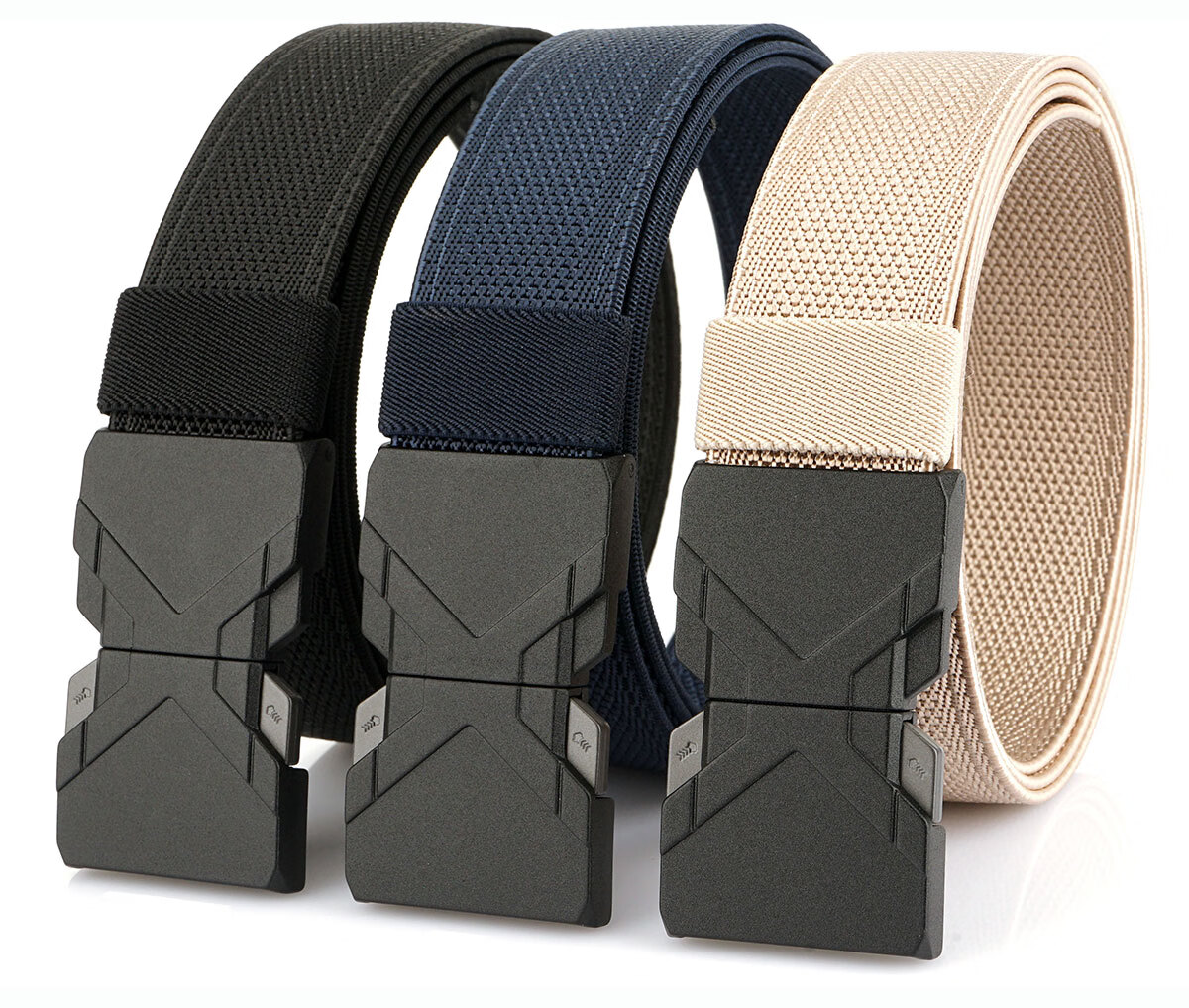 Aoweimei Tactical Elastic Belt Men's New Outdoor Quick-Release Buckle Canvas Nylon Woven Stretch Waist Belt 7