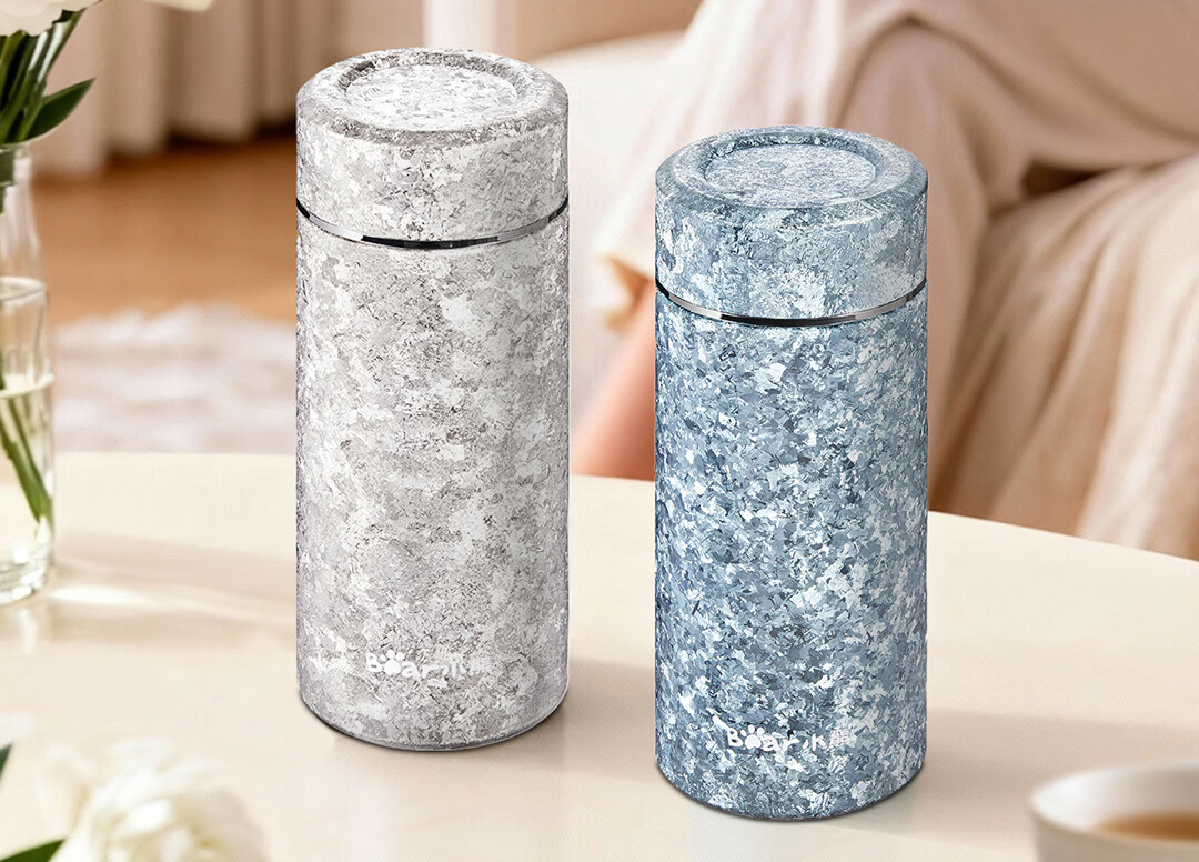 Bear Pure Titanium Insulated Lightweight Portable Water Bottle Starry Sparkle Tea Cup Small Capacity Premium Business Titanium Travel Mug Gift for Women's Day 2