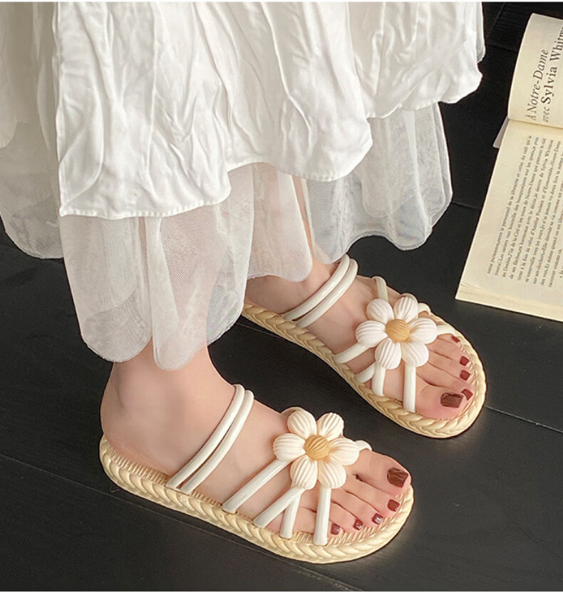 FOOTOPPO Women's Roman Sandals Flat Outdoor Slippers Beach Summer Non-Slip Soft Sole Sandals 11