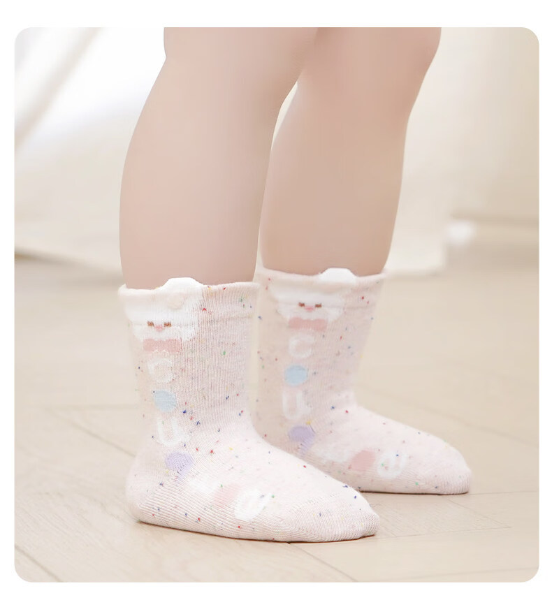 Growth Baby Socks Spring Autumn Cotton Socks Class A Summer Thin Princess Girls Infant Seamless Soft Cuff Mid-Calf Children's Socks 11