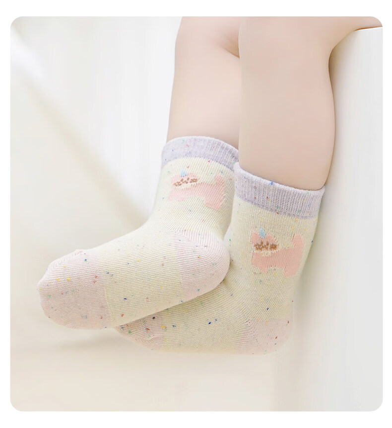 Growth Baby Socks Spring Autumn Cotton Socks Class A Summer Thin Princess Girls Infant Seamless Soft Cuff Mid-Calf Children's Socks 10