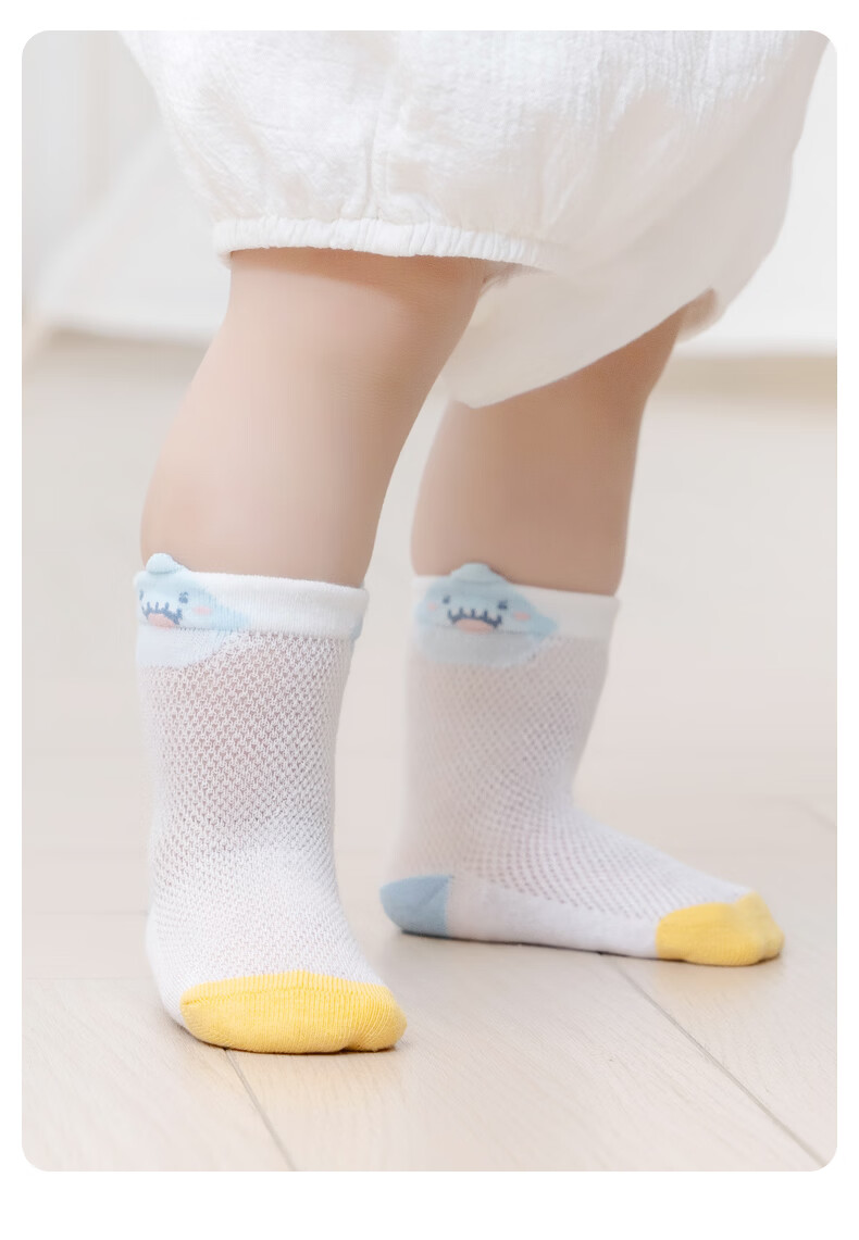 Baby Growth Socks Summer Thin Mesh Breathable Mid-Calf Cotton Socks for Boys and Girls A-Class Spring Summer Infant Socks 3