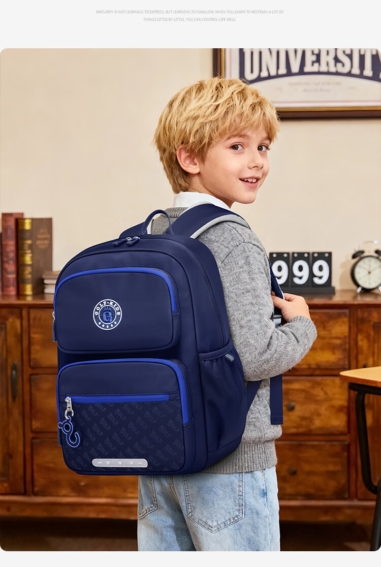 GOLF Primary School Boys Backpack Grades 1-3-6 Children's Ergonomic Large Capacity School Bag 25