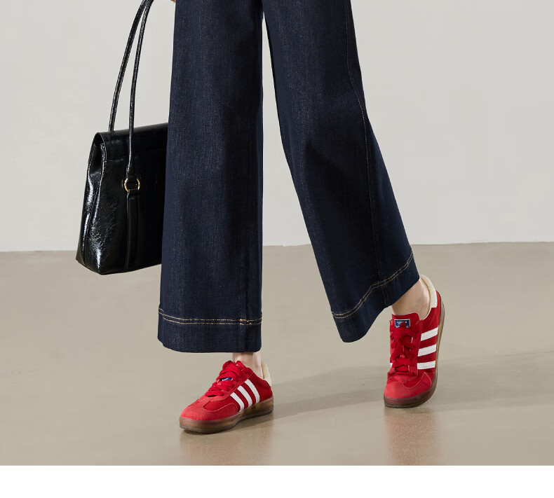 ESE-Y Women's Spring New Straight-Leg Denim Jeans, Nine-Point Wide-Leg Pants, Dark Blue, Size 29 30
