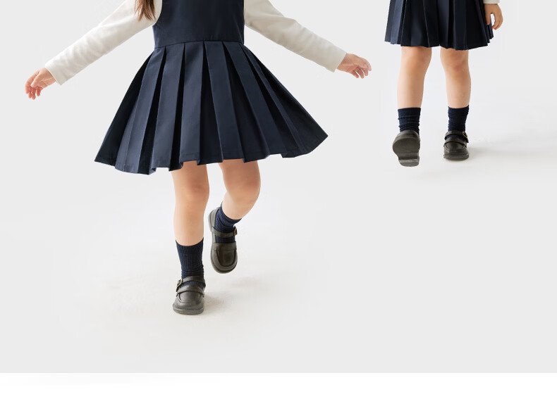 Koala Noses [Academy Style Pleated Dress · Classic Versatile] Girls Fashionable Casual Suspender Dress 2