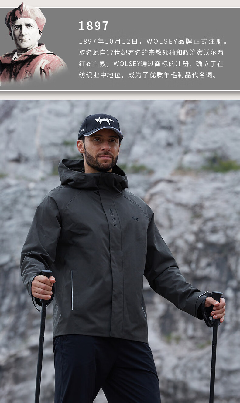 英国 Wolsey 赫维林 男女同款防风防泼水夹克外套 WB381306 双重优惠折后￥219.22 多色可选