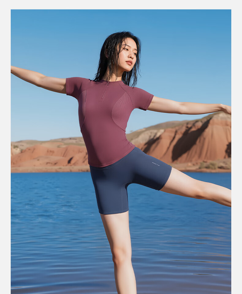 WATERTIME Women's Conservative Swim Top Quick-Dry Long Sleeve Rash Guard Sun Protection Jellyfish Shirt Zhitinfei XL 7