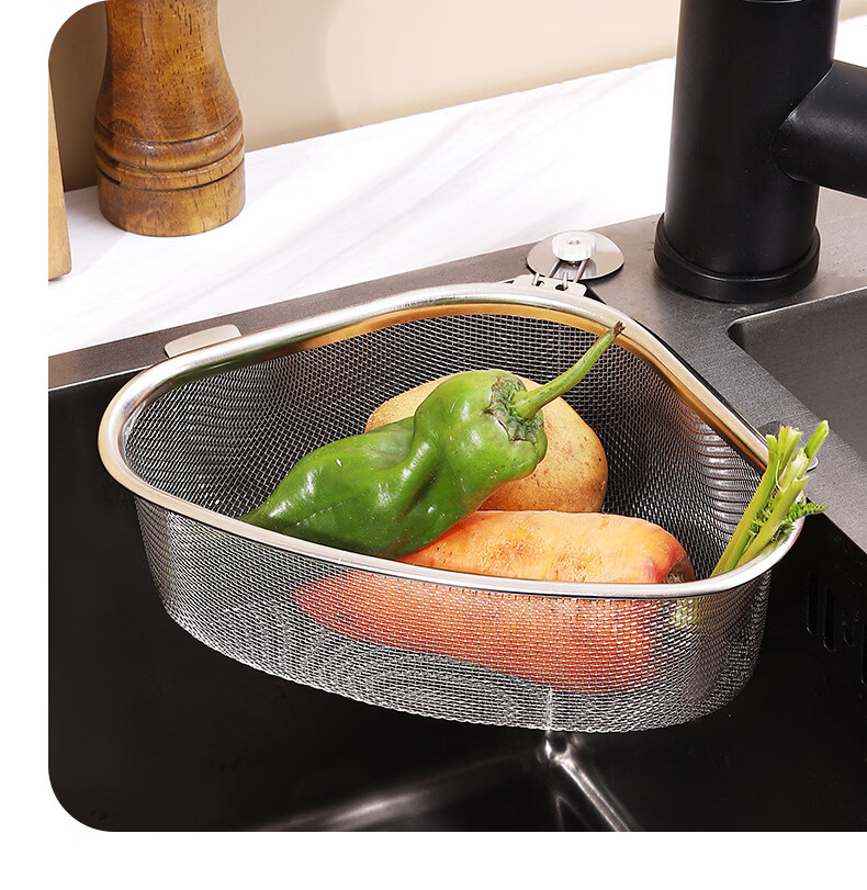 Bethers Stainless Steel Sink Strainer Kitchen Drain Basket for Dishwashing, Vegetable Washing, Food Waste, and Leftover Drainage 20