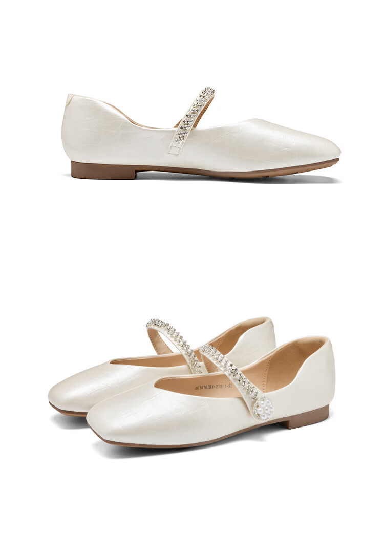 Zhuoshini Dress Single Shoes 2026 New Spring Autumn Qipao French Mary Jane Women's Flat Low Heel Leather Shoes Light Gold 38 21