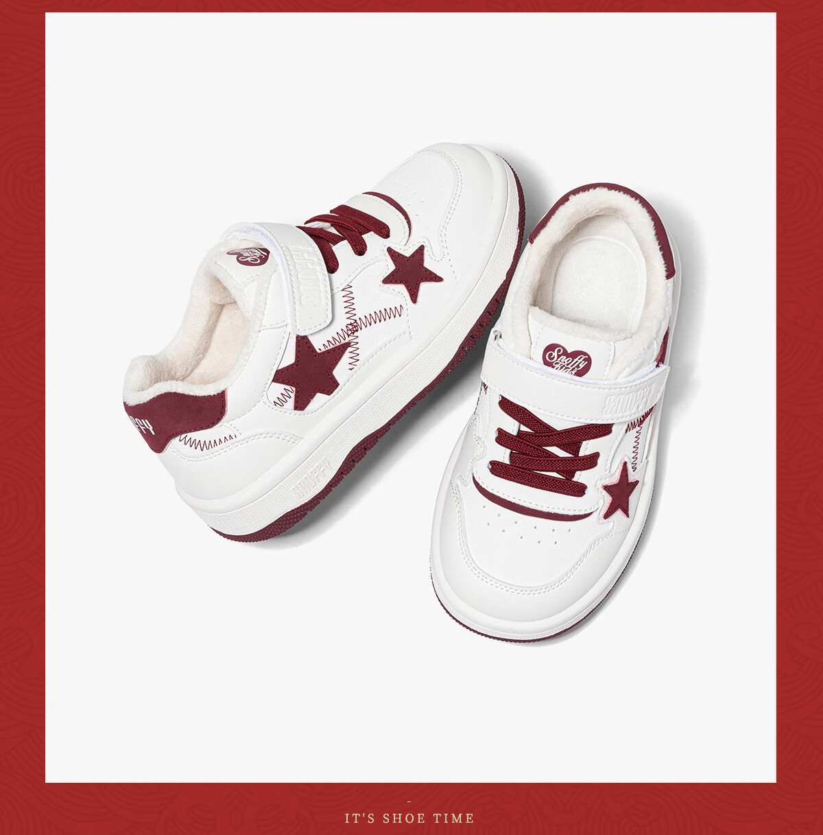 Snoffy Kids Sports Shoes Spring Autumn Girls White Casual Sneakers Fashion Star Milan White Size 32 6