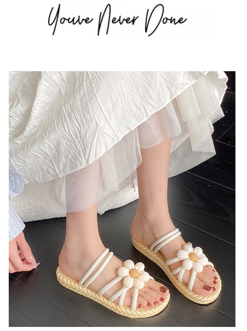 FOOTOPPO Women's Roman Sandals Flat Outdoor Slippers Beach Summer Non-Slip Soft Sole Sandals 16