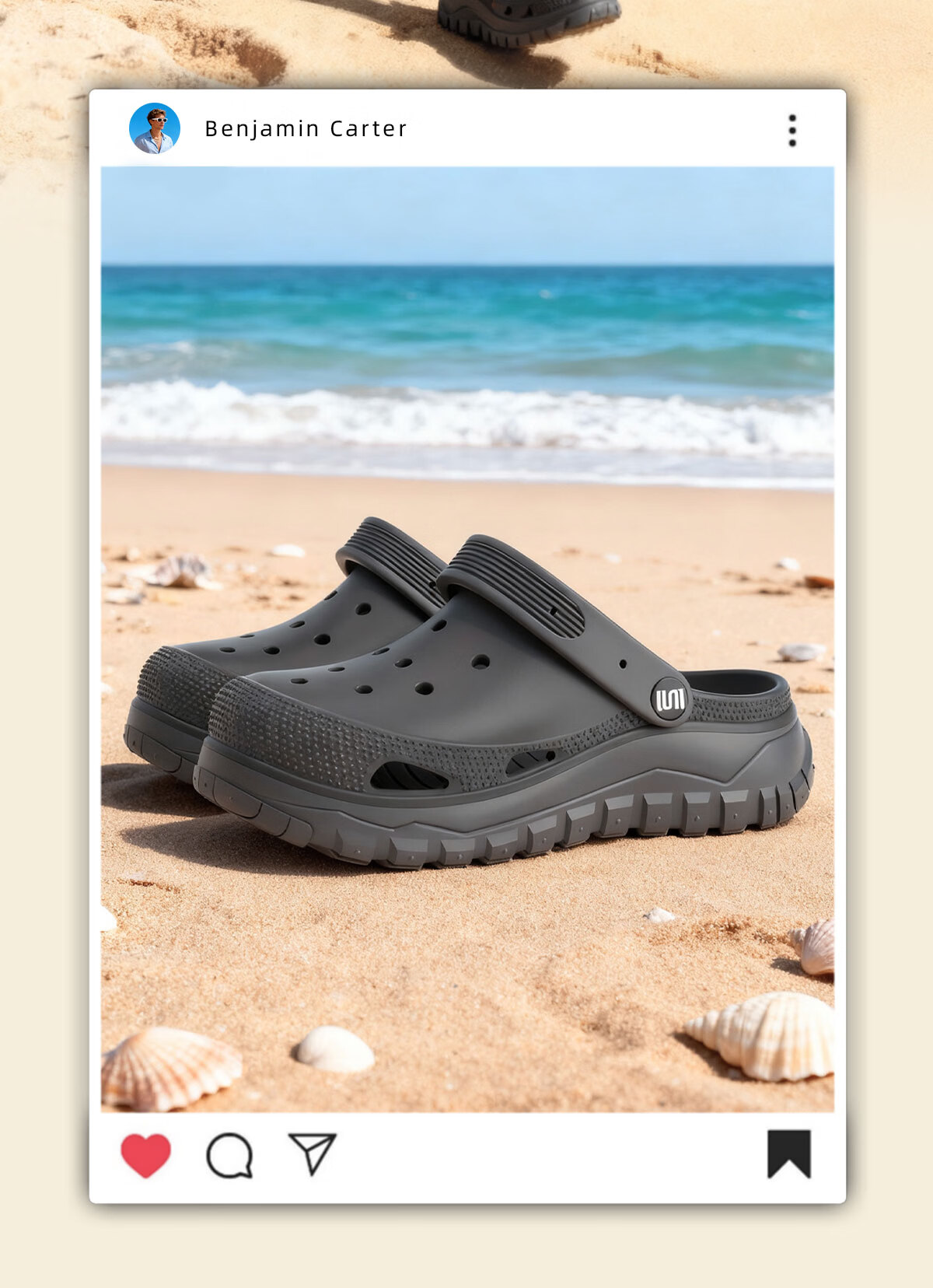 AMAZE-LULU Men's Two-Tone Clog Summer New Thick-Soled Non-Slip Outdoor Beach Sandals White Size 40-41 3