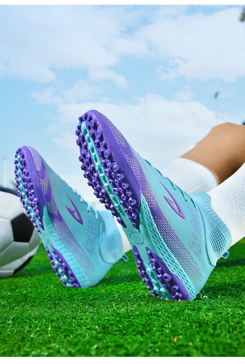 DEERWAY Adult Youth Soccer Shoes TF Turf Studs Non-Slip Durable Match Shoes Obsidian Gold TF Turf Studs Size 37 20