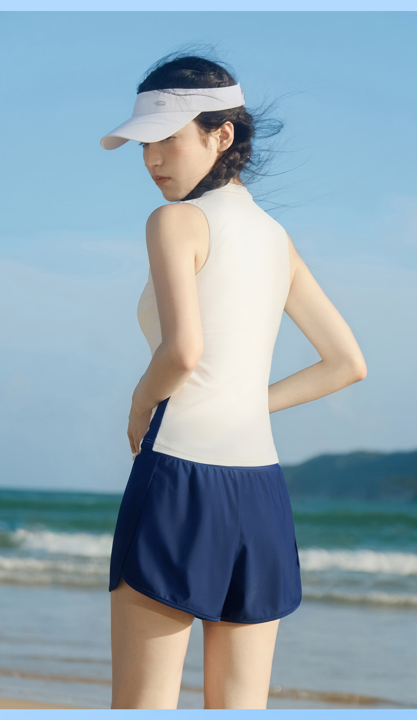 Sanqi Two-Piece Split Swimsuit for Women Sports New Conservative Boyshorts Plus Size Tummy Control Slimming Hot Spring Swimwear M 14