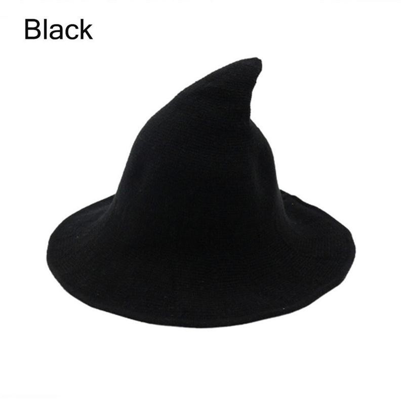 

Meihuid черный Свободный размер, Hat Cap Wool Fashion Witch Sheep Вязание Женский Хэллоуин Вязание