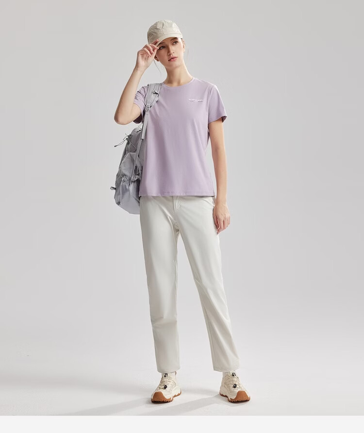 NORTHLAND Women's Quick-Dry T-Shirt 2026 New Outdoor Sun Protection Antibacterial Skin-Friendly Crew Neck Short Sleeve Tee 21