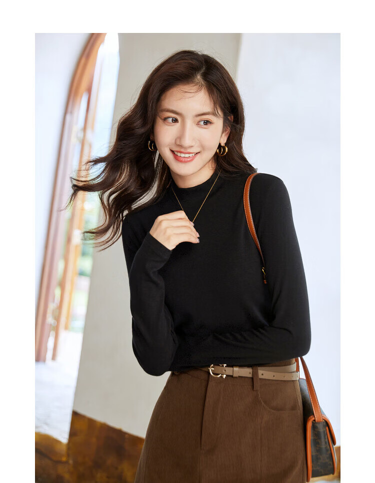 LangSha Women's Thermal Fleece Turtleneck Base Layer Long Sleeve Warm Top Autumn Winter 3
