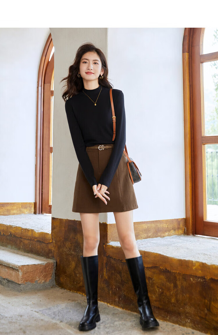 LangSha Women's Thermal Fleece Turtleneck Base Layer Long Sleeve Warm Top Autumn Winter 14