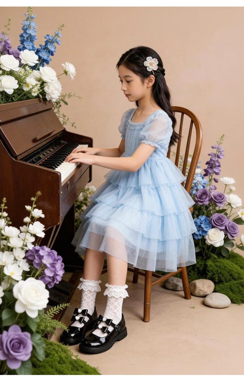DR·KONG Spring Girls' Princess Dress Shoes British Style Children's Shoes 2B16B1100AW Black Size 32 9