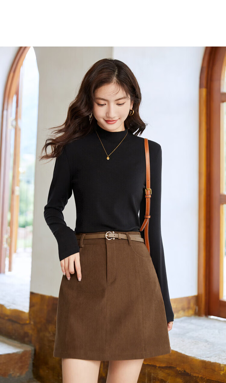 LangSha Women's Thermal Fleece Turtleneck Base Layer Long Sleeve Warm Top Autumn Winter 4