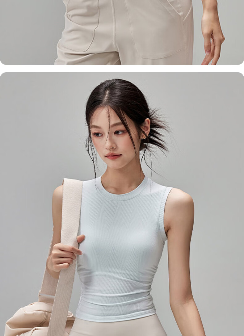 XUEXIMAN Padded Yoga Tank Top New Spring Summer Shockproof Sports Bra Fitness Pilates Training Shirt Outerwear 10