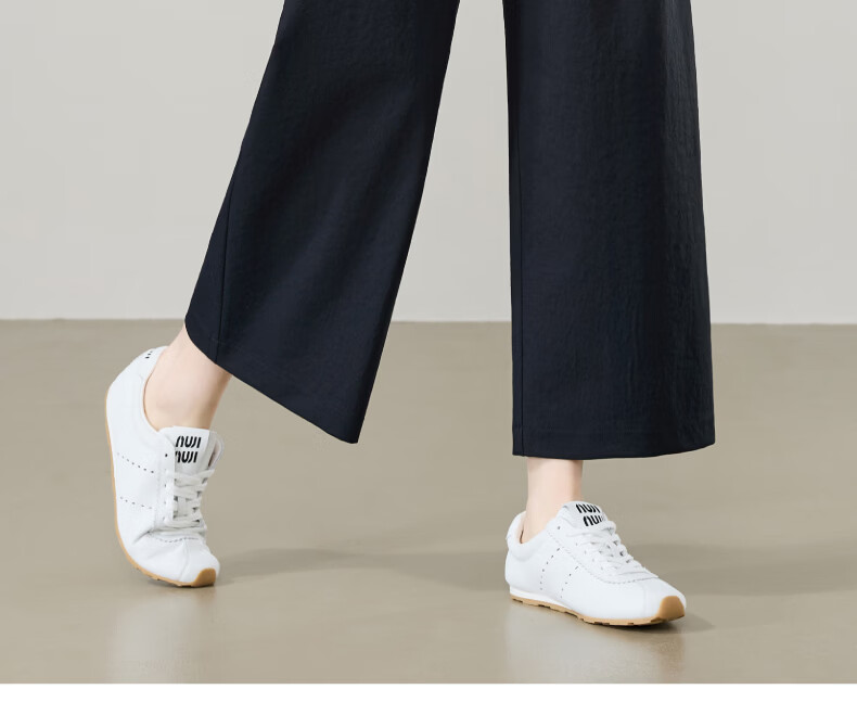 ESE-Y Wrinkle-Resistant Titanium Cotton Nine-Point Straight Wide-Leg Pants for Women 2026 Spring New Draped Casual Pants Navy Blue 27 31