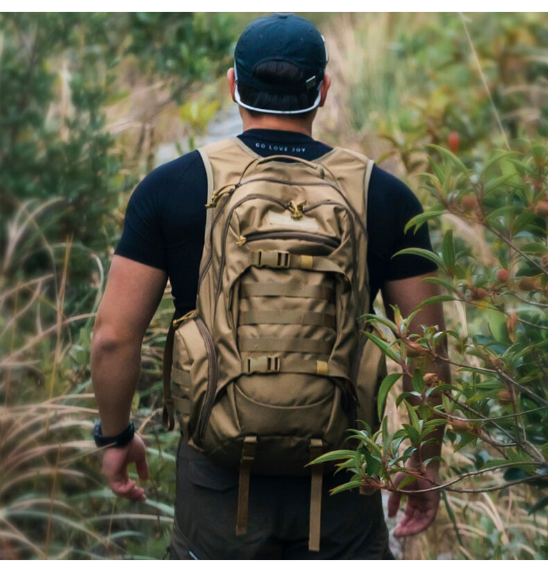 MARDINGTOP Outdoor Hiking Backpack Large Capacity Daily Camping Men's 35L Shoulder Bag [Thunderbolt] Khaki 18