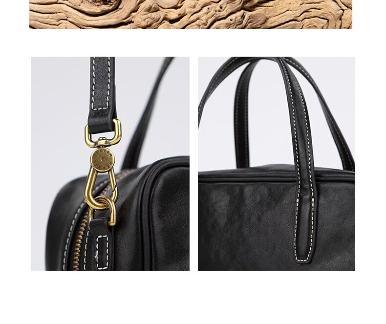 HERBAL HEAVEN Star Style Women's Candy Box Bowling First Layer Vegetable Tanned Leather Handbag Shoulder Crossbody Bag Luxury Gift 10