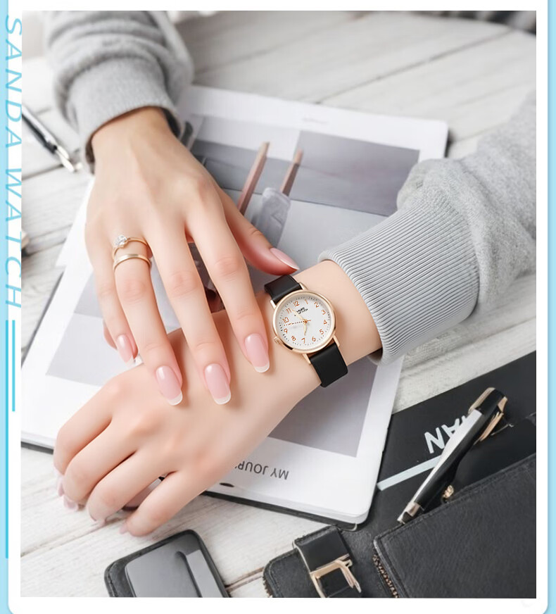 Light Shadow Moment Watch High School Student Stylish Niche Design Kids Boys Exam Luminous Waterproof Mechanical Watch for Girls 3