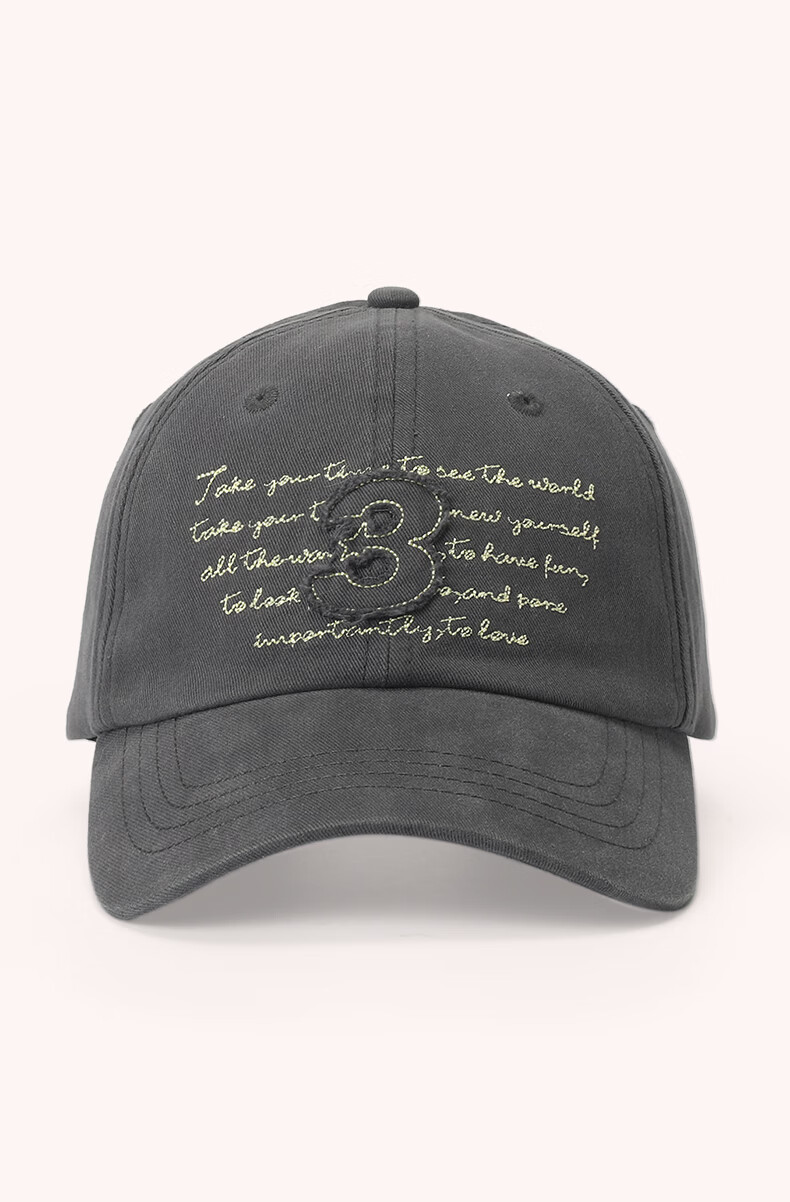 Wanding Baseball Cap for Women with Washed Fabric, Letter Embroidery, Curved Brim, Soft Top, Couple's Hat for Men, Washed Pink 4