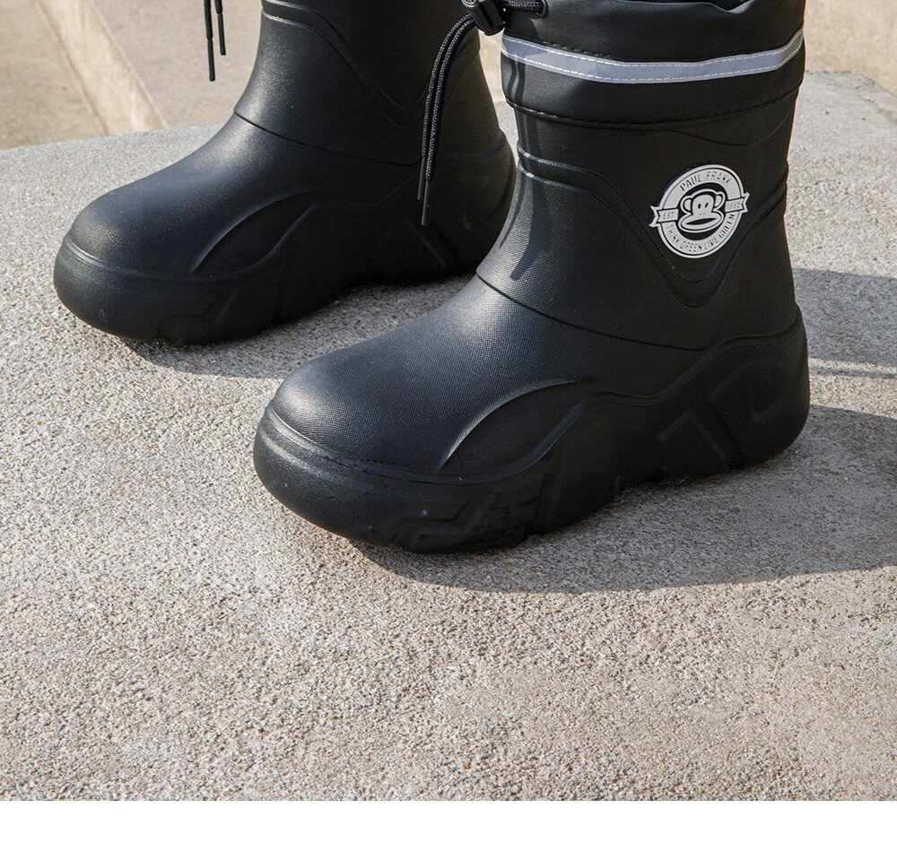 Paul Frank Professional Non-Slip Chef Shoes Outdoor EVA Rain Shoes Delivery Rider Water Shoes Fishing Rubber Shoes Black Size 41 9