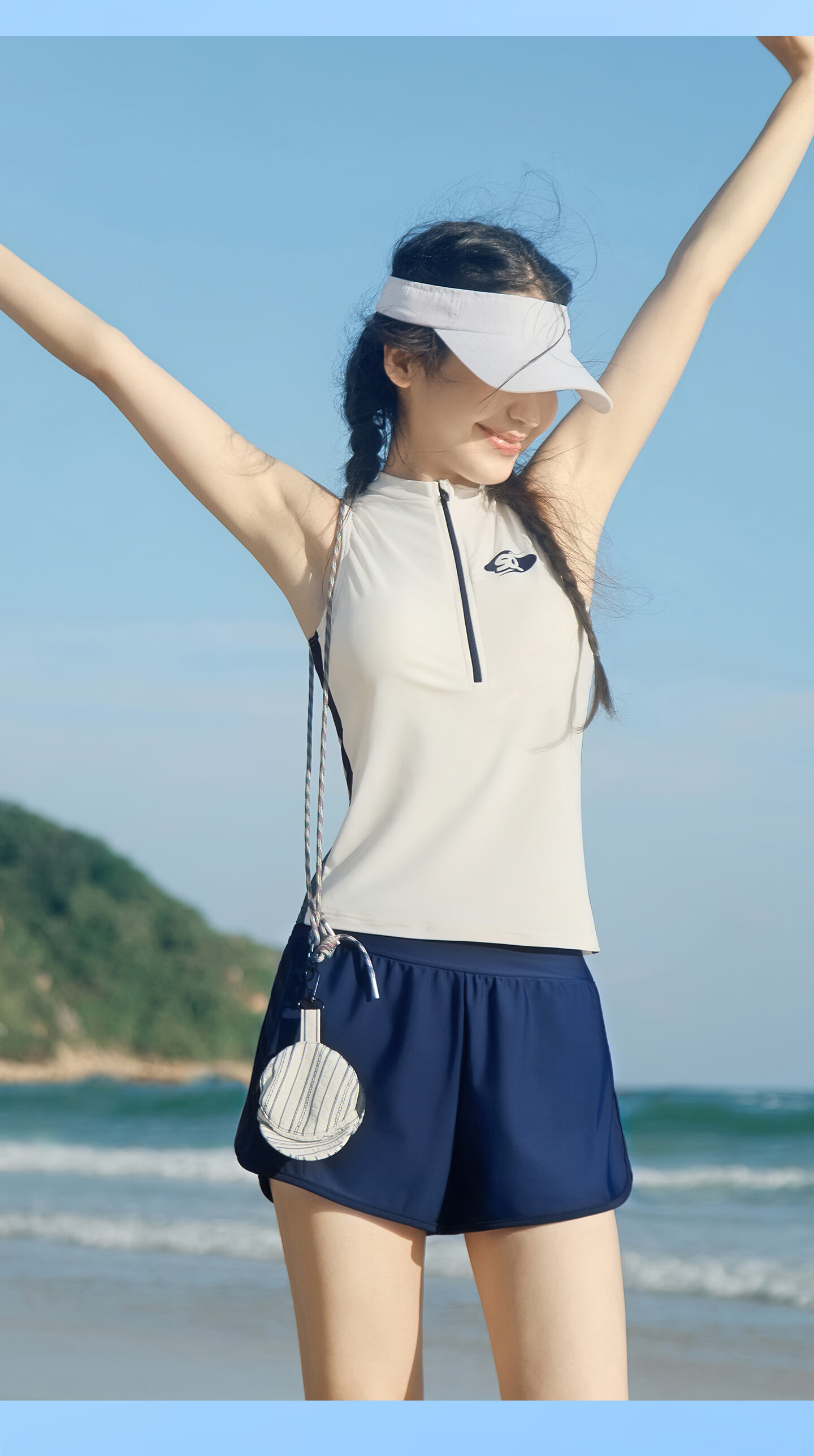 Sanqi Two-Piece Split Swimsuit for Women Sports New Conservative Boyshorts Plus Size Tummy Control Slimming Hot Spring Swimwear M 10