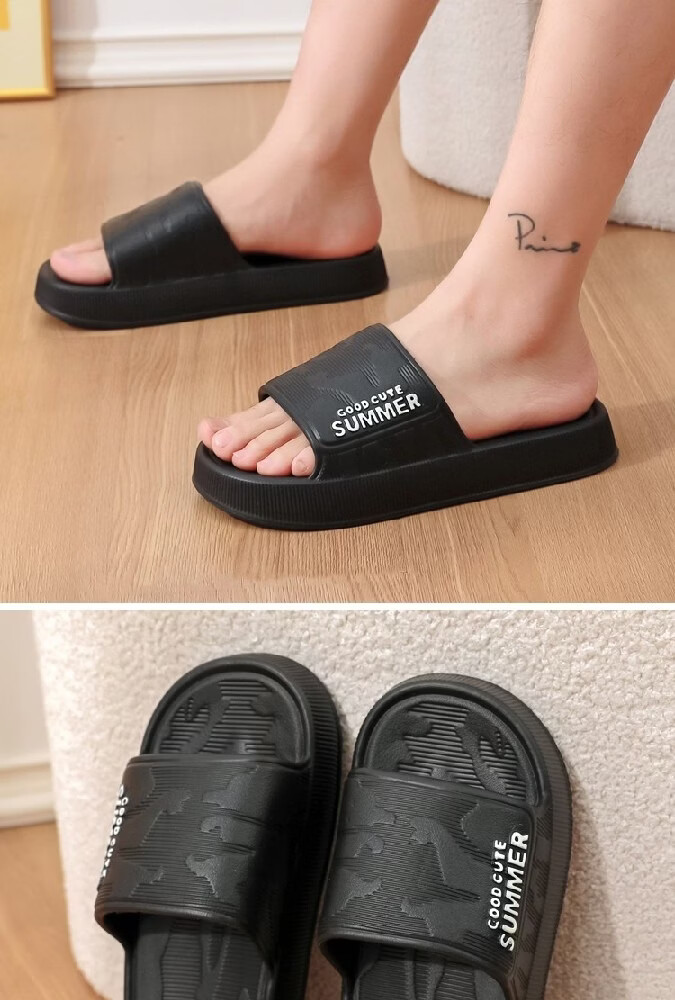 Huamei Comfortable Walking Slippers Unisex Home Shower Non-Slip Bathroom Indoor Outdoor Couple Sandals HM633 Yellow Size 36-37 26