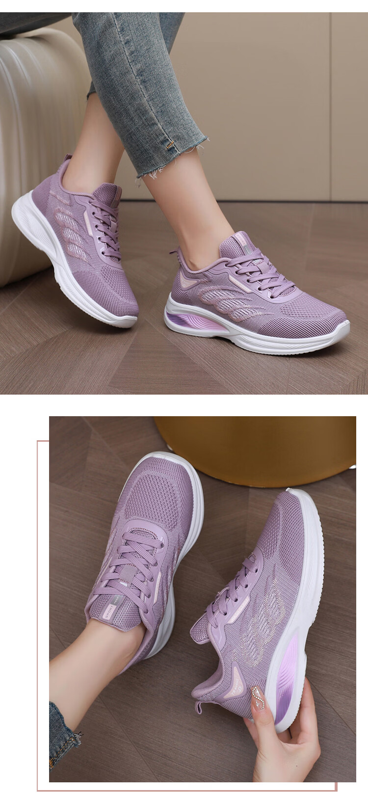 BURUIJING Spring Autumn Old Beijing Cloth Shoes Women Sneakers Mom Casual Shoes 78810 Black 37 12