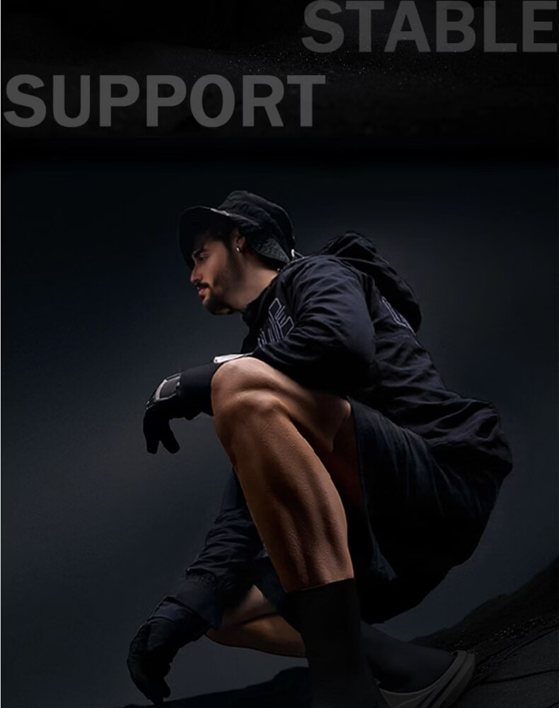 FUUJI Men's Sports Slippers Shock Absorption Indoor Outdoor Non-Slip Soft Feel Sandals FJ8761 Black Size 44-45 9