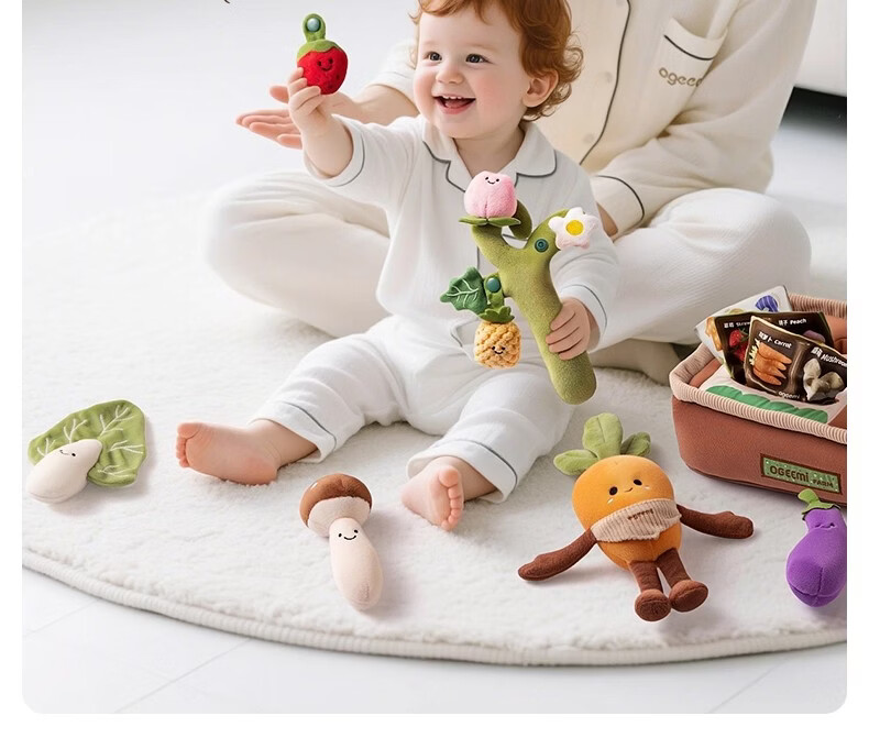 Jimi Pull Carrot Baby Teething Toy Durable Tear-Resistant Soothing Early Education Gift for Newborns and 100-Day Celebration 23