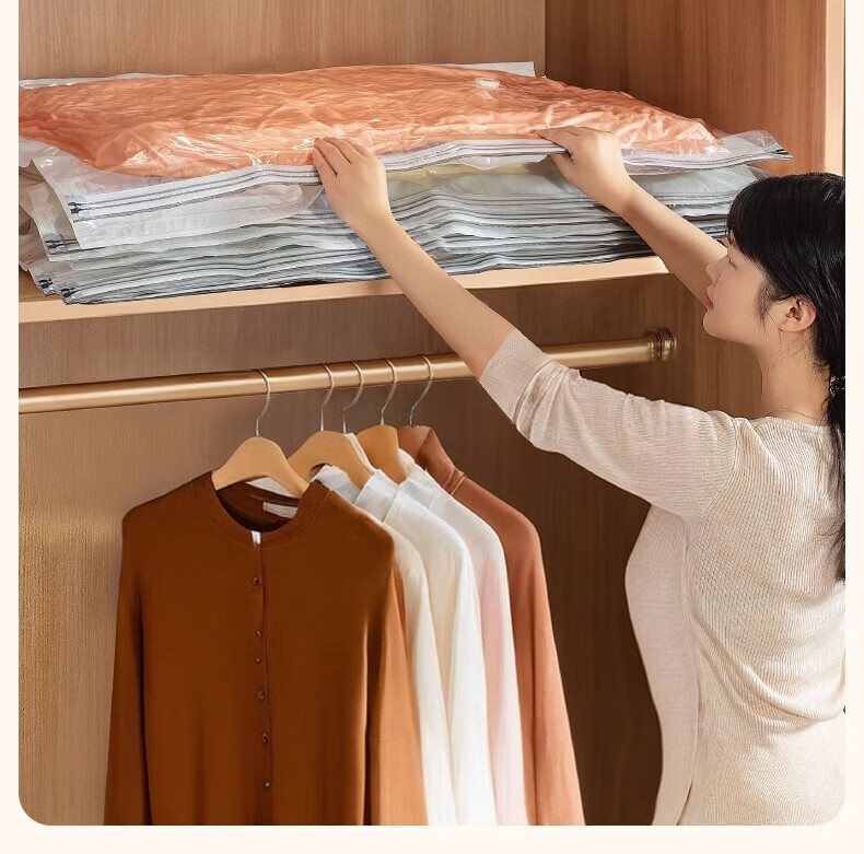 Onto Vacuum Compression Storage Bag for Quilts Clothes Down Jackets Sealed No-Pump Organizer Bag 11
