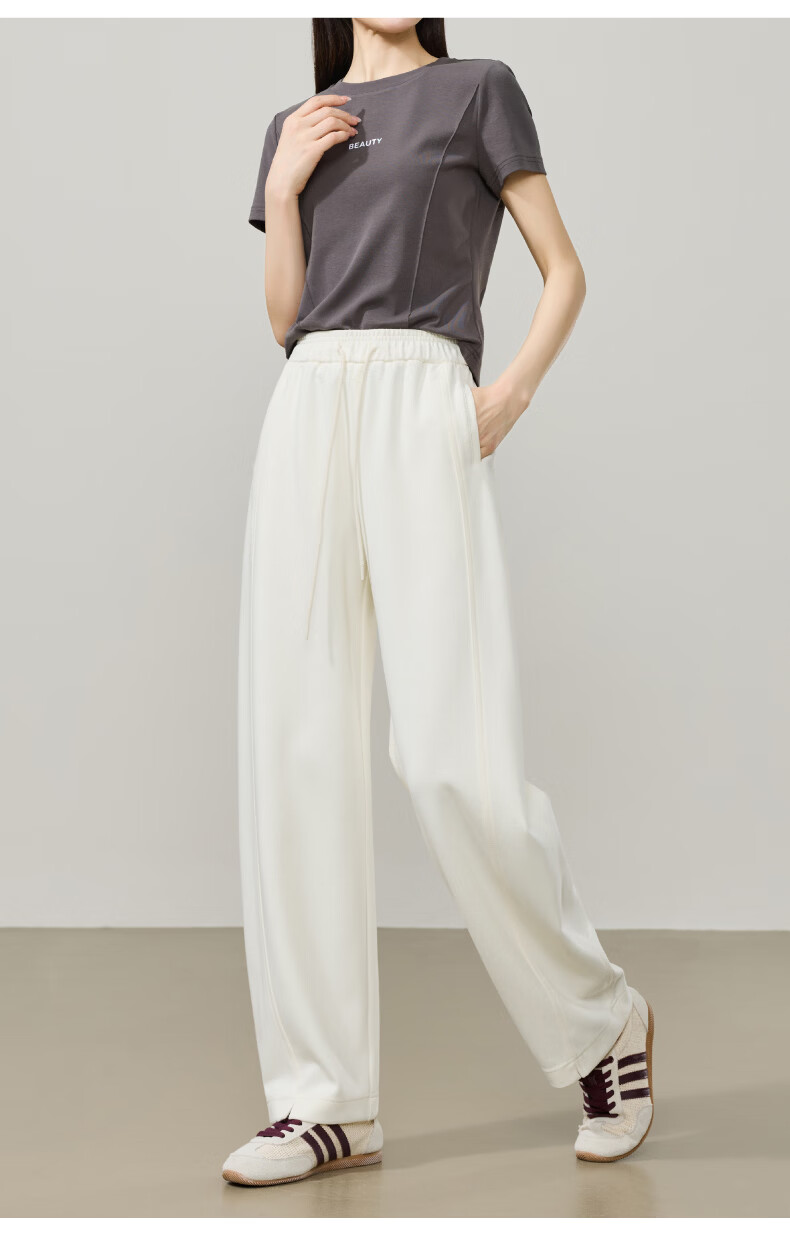 ESE-Y Women's Banana Pants Spring 2026 New Design Split Narrow Straight High-Waist Casual Sports Pants Black Size 32 18