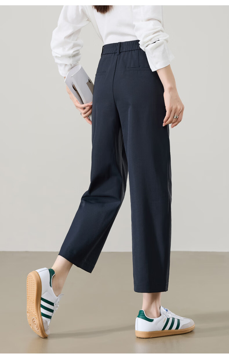ESE-Y Women's Cropped Sickle Pants 2026 Spring Autumn Slim Fit Petite Harem Casual Pants Beige 29 17