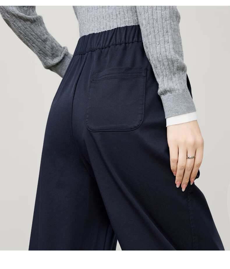 ESE-Y Laisai Cotton Lyocell Scythe Pants Women 26 Spring New Slim Fit Cropped Harem Straight Casual Pants Dark Blue 31 14