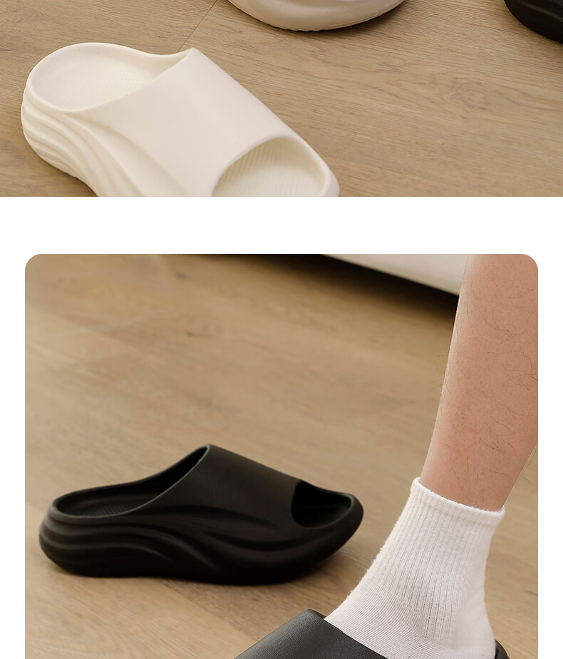 Mercury Home Textiles Men's Sports Slippers New Summer Beach Thick Sole Non-Slip Soft Indoor Shower Sandals 10