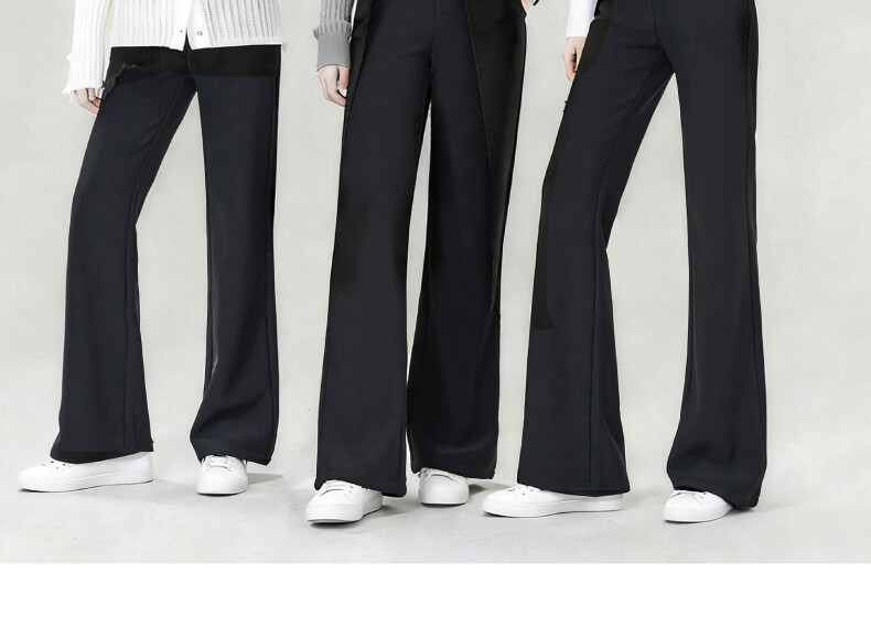 ESE-Y Women's Micro Flared Pants 2026 Spring New High Waist Slim Fit Draped Stretch Office Trousers Midnight Black 30S 7